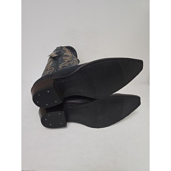 Dingo Men's DI 107 The Duke Snip Leather Pull On Western Boot Navy Size 10D - Picture 6 of 6